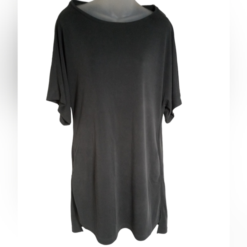 Nap Pullover Gray Crew Neck Half Sleeve Pocket Loungewear Dress Medium - Picture 3 of 8